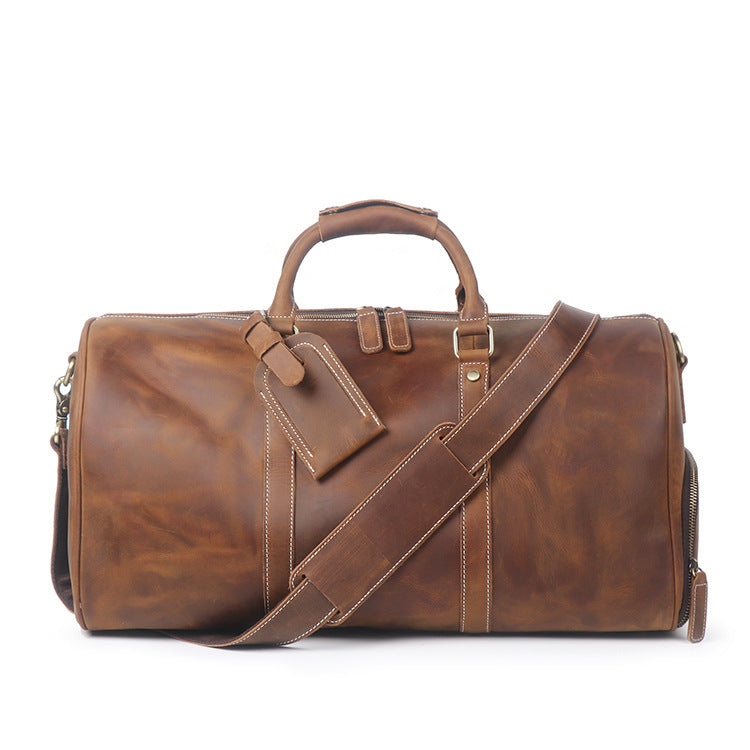 A Premium Retro Leather Travel Bag