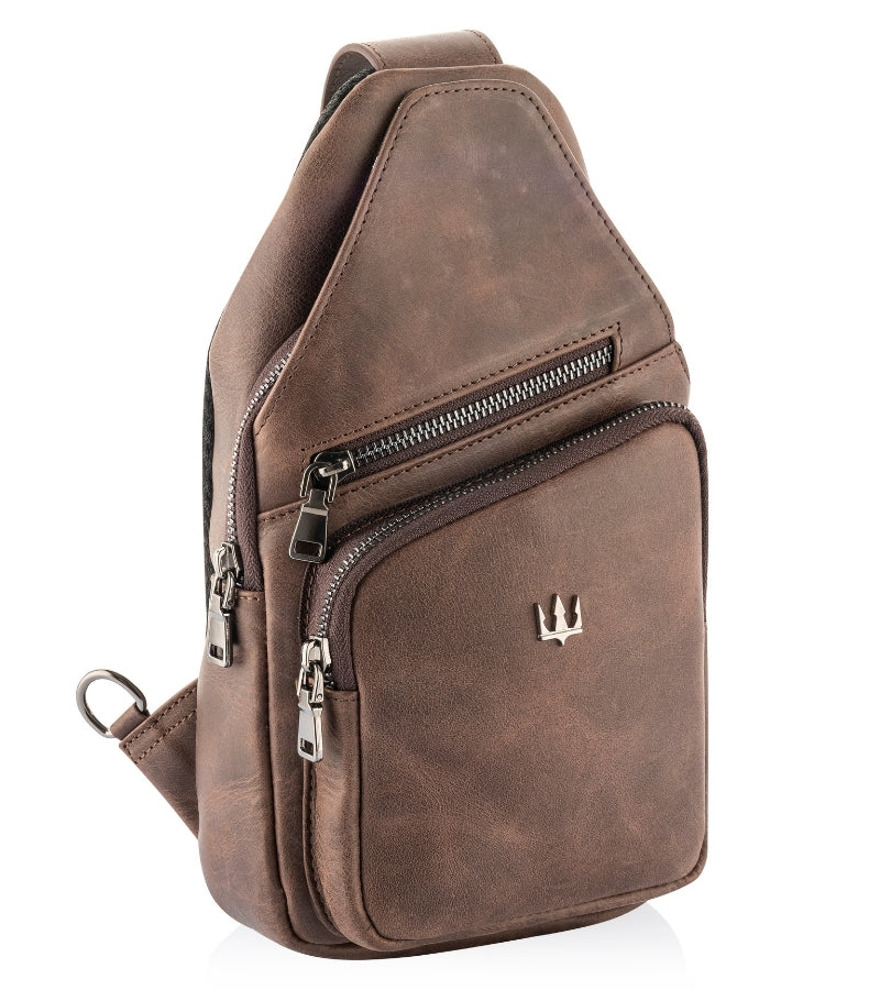 Leather Dual Zip Backpack